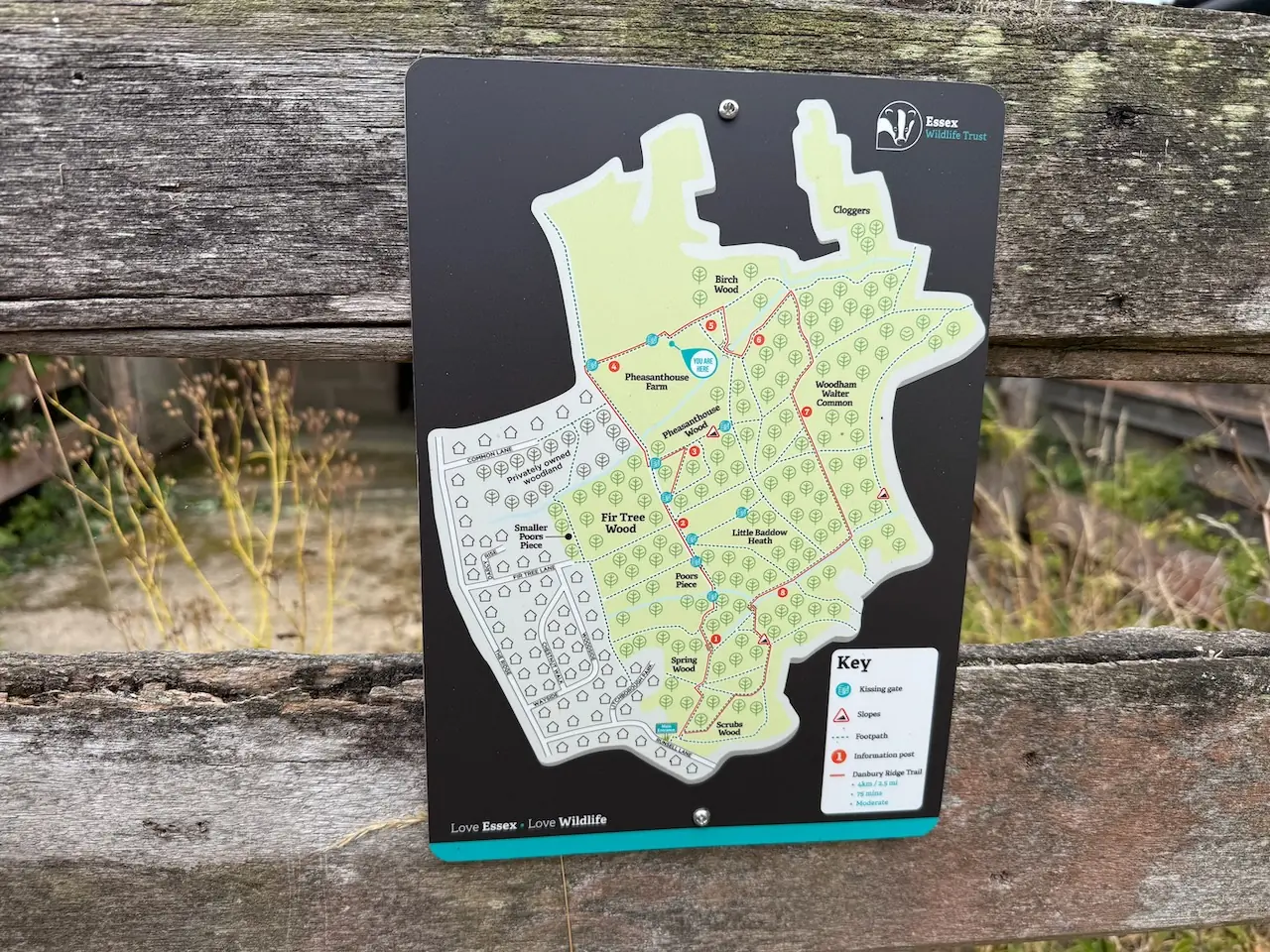 The Danbury Ridge Trail map
