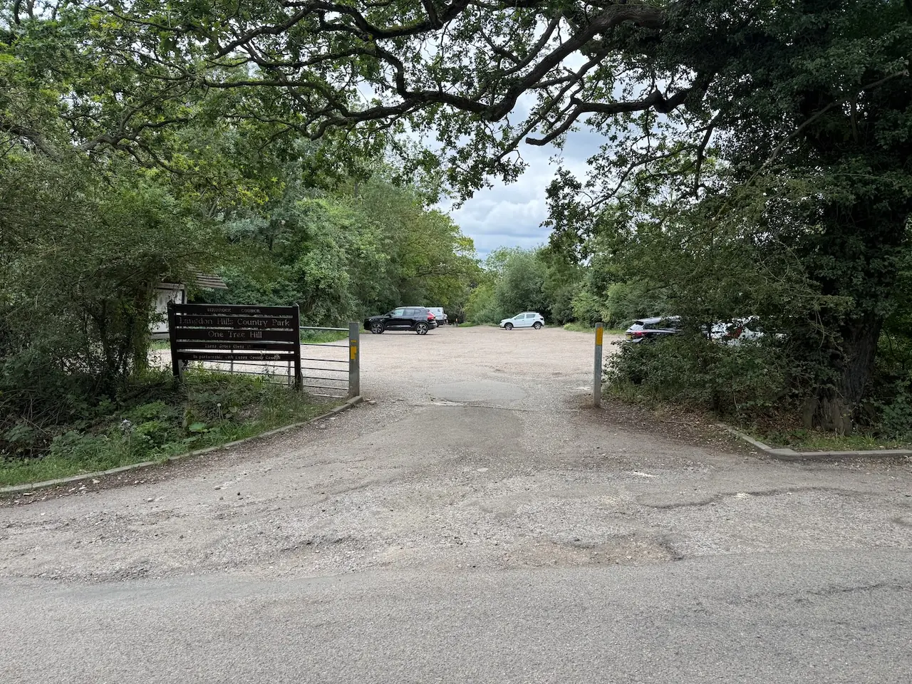 One Tree Hill car park entrance