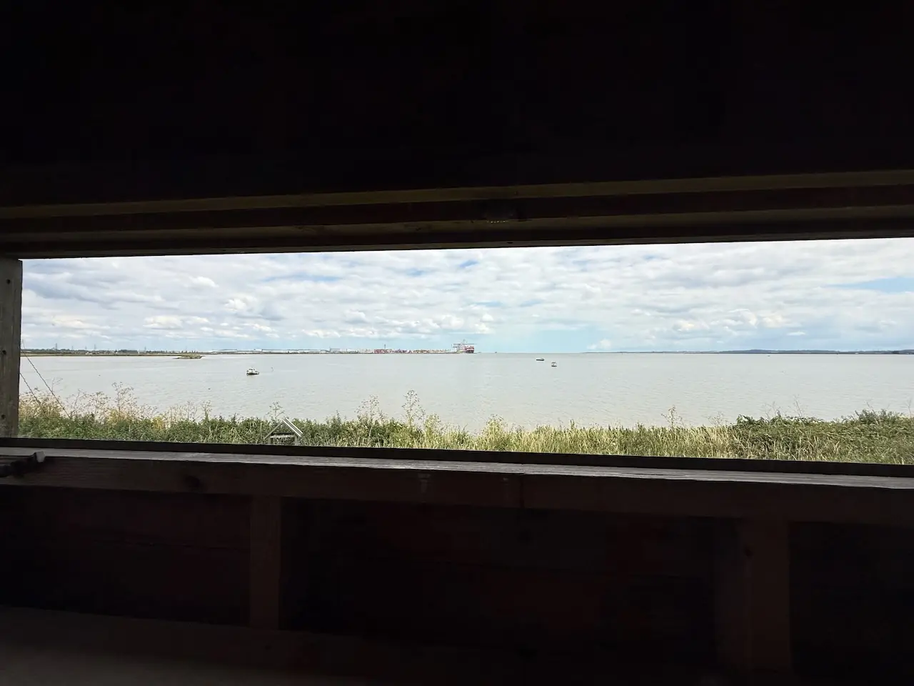 Inside the wildlife viewing station