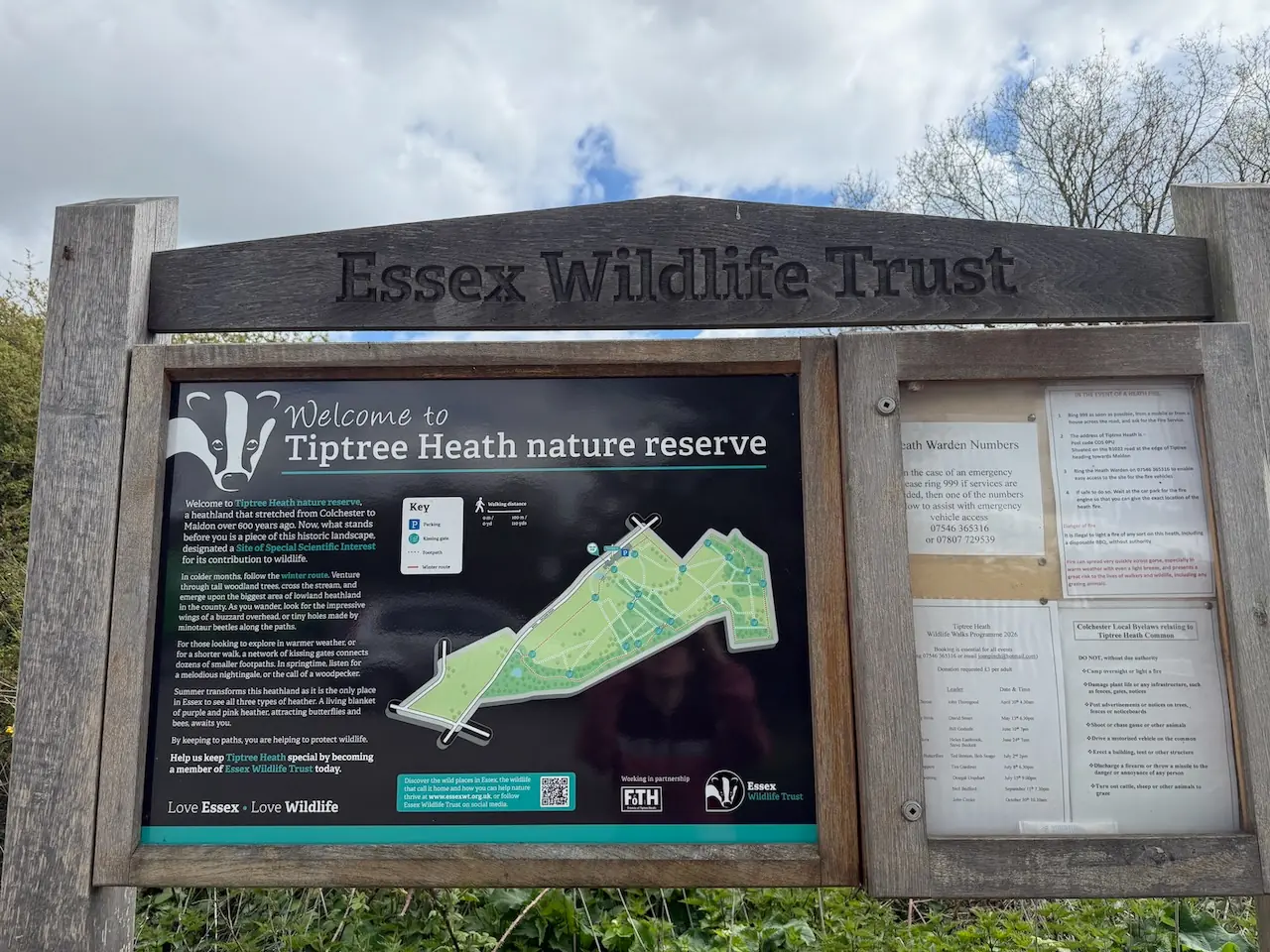 Essex Wildlife Trust information board