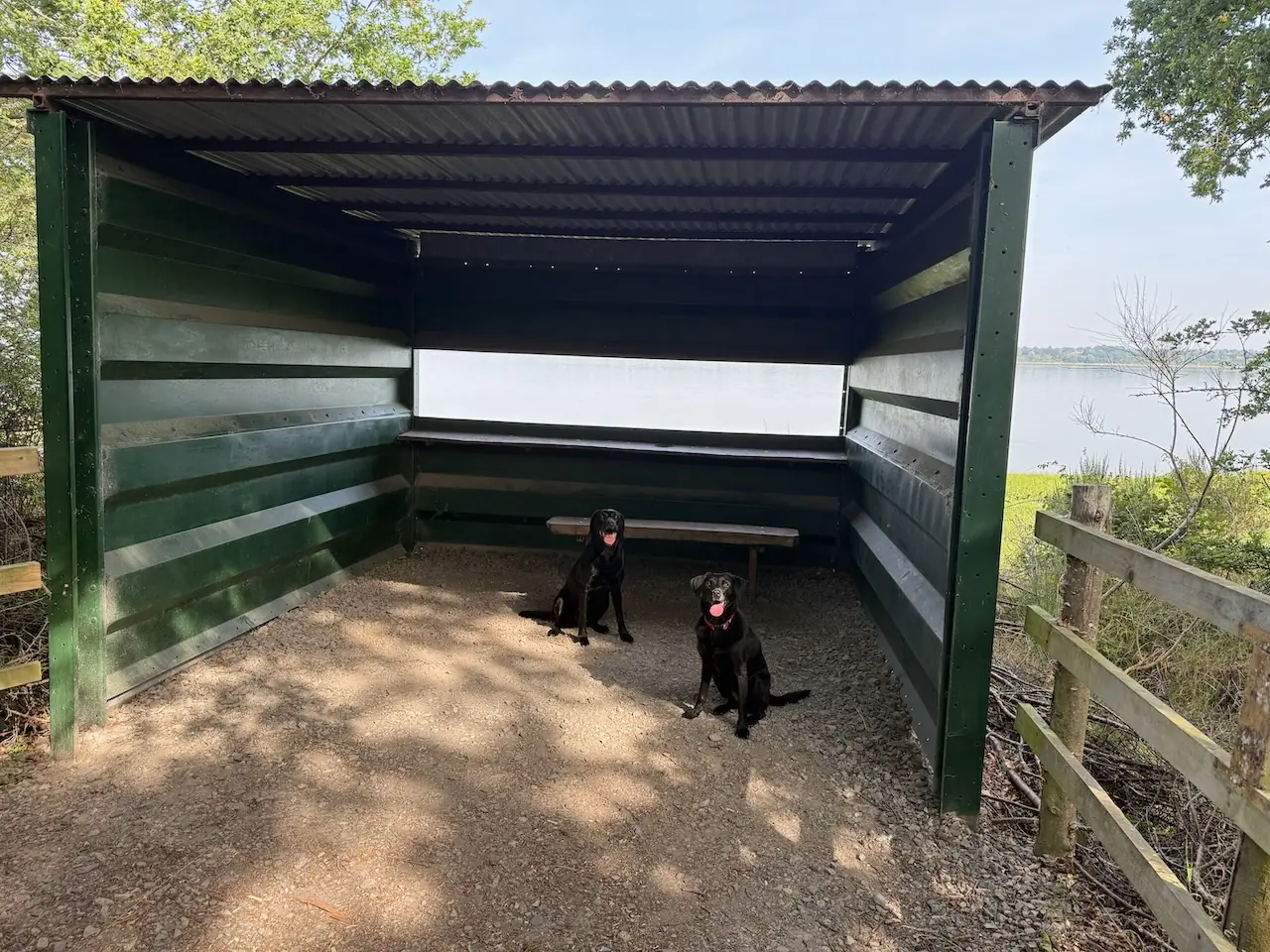 Shade and estuary views from the wildlife hide